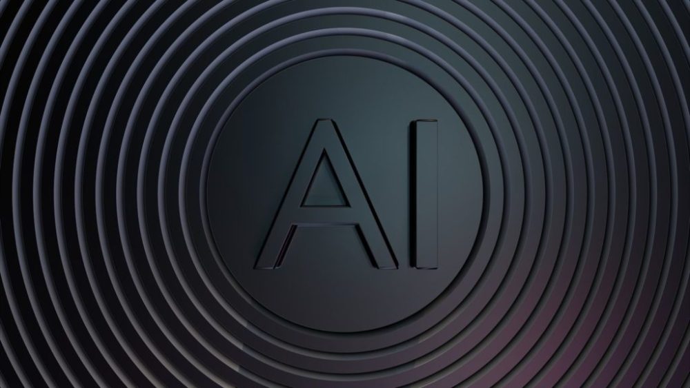 Concentric circles with ai logo in center